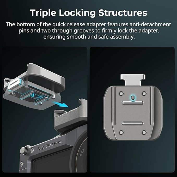 SmallRig HawkLock H18 Quick Release Support with Cold Shoe, Dual-Direction QR-Slide Cold Shoe Mount with Anti--Drop Pin & Silicone Pad, Load up to 1.8lb for LED Video Light, Microphone - 4500