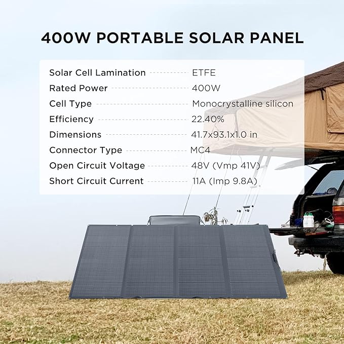 EF ECOFLOW Solar Generator 120V/3.6kWh DELTA Pro with 3x400W Portable Solar Panel, 23% High-Efficiency, 5 AC Outlets, 3600-4500W, Portable Power Station for Home Use Emergency Blackout Camping RV