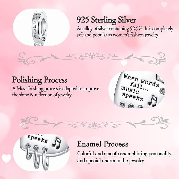 925 Sterling Silver Charms for Bracelets and Necklaces Charms for Women Fashion Jewelry for Women Friend and Mother