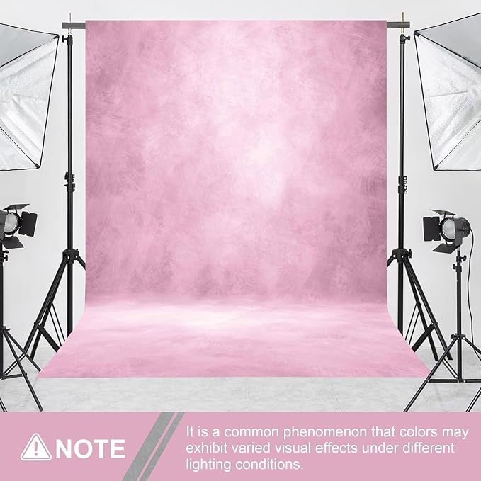 Abstract Professional Photography Backdrop for Portrait Photo Props Booth Background Photoshoot Studio with Polyester Fabric Roller Pocket on Top (6x8ft,Light Pink,No Stand)