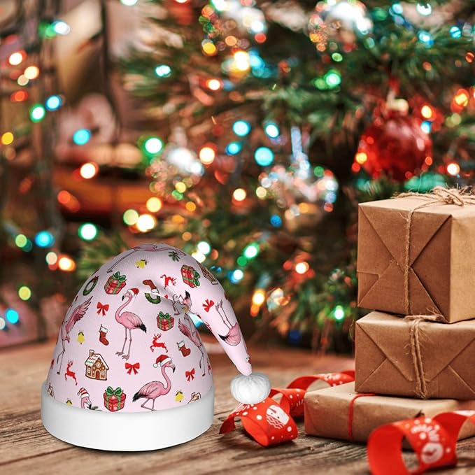 Christmas Santa Hat for Adults,Holiday Unisex Xmas Hat for New Year Party Headwear
