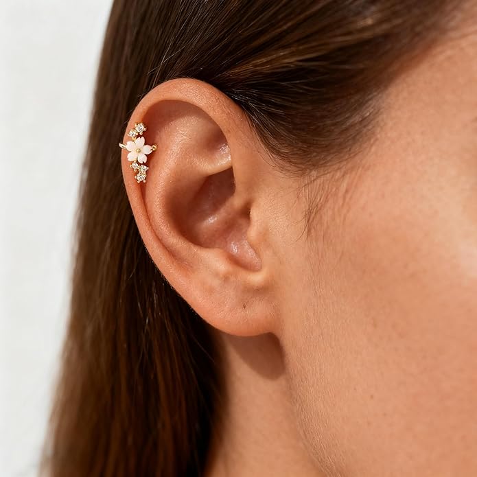 3Pcs Ear Cuffs Non Piercing for Women - Trendy 14K Gold Plated Cuffs Earrings with Cubic Zirconia - Dainty Clip On Cartilage Earring Jewelry