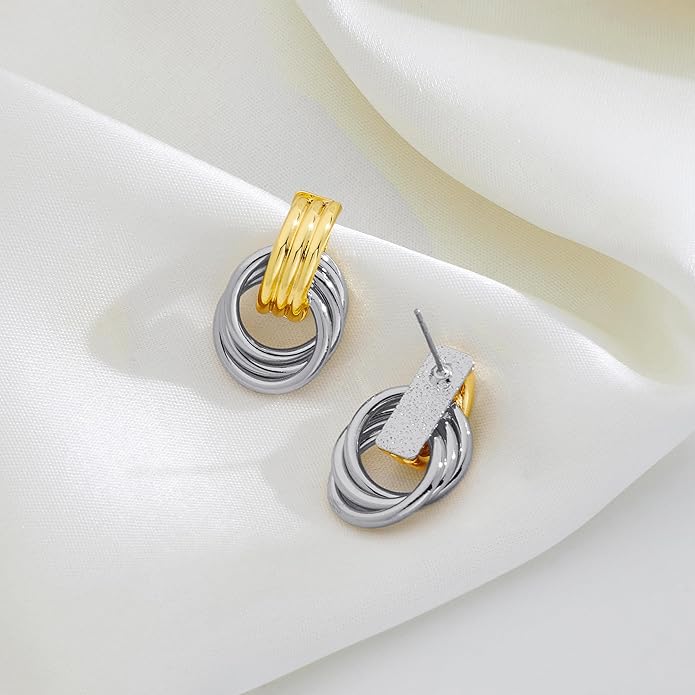 Gold Geometric Drop Dangle Earrings for Women Long Link Dangle Earrings Jewelry Gift