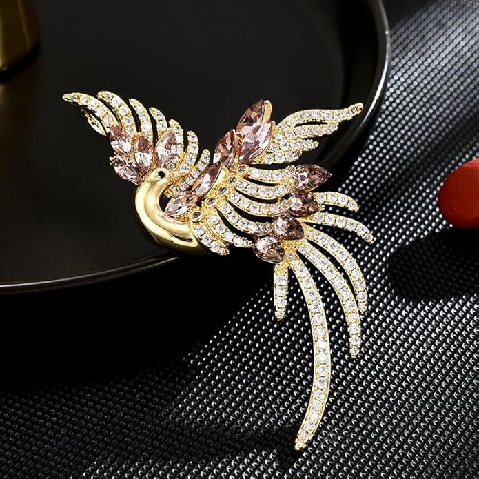 Animal Brooch for Women Girls 18k Gold Plated Animal Brooch Pin Rhinestone Animal Brooch Lapel Pin Jewelry Thanksgiving Day Birthday Wedding Gifts for Mom Wife