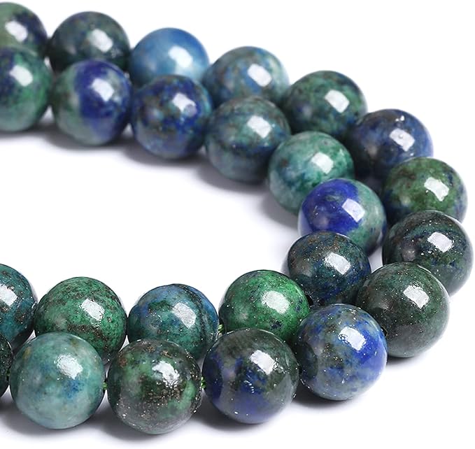 6MM 60PCS Natural Stone Lapis Chrysocolla Loose Beads for Jewelry Making DIY Bracelet