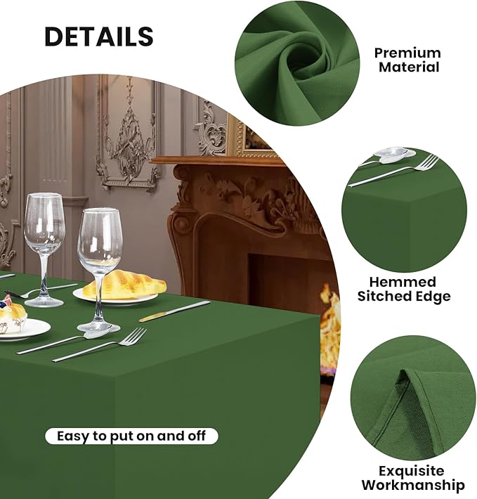 Ascoza 2 Pack Fitted Tablecloth for 4 Foot Rectangle 48 x 24 Inch Willow Table Covers Water Resistant Polyester Cloth for Folding, Parties,Display, Trade Show (Willow)