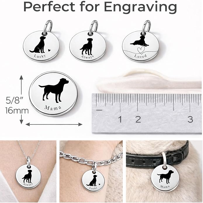 SM Design Mama Animal Charm Set – Set of 4 Stainless Steel Charms – Motherhood & Family Keepsake Jewelry Charmss