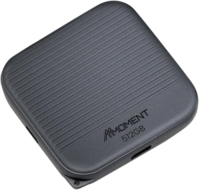 MMOMENT 512GB Magnetic External Portable SSD – 950MB/s Read – for ProRes 4K – Phone SSD Compatible with MagSafe, USB-C, USB-A, iPhone 15/16, Mac, PC (MU P100)