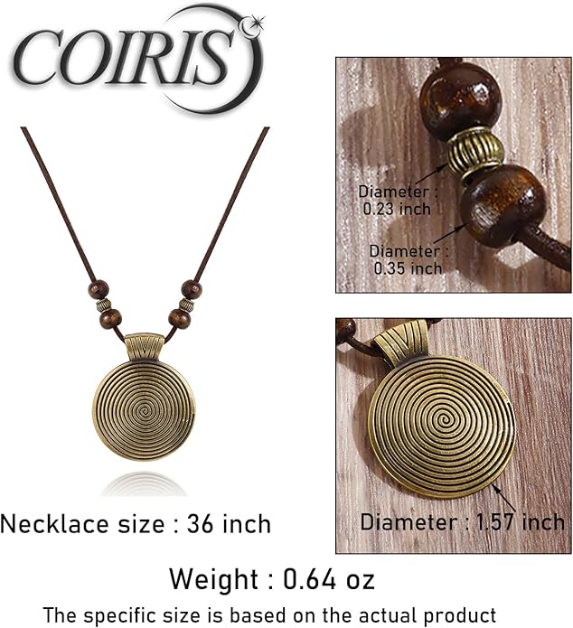Coiris Layer Chunky Wood Beaded Necklace Exaggerated Statement Bead Collar Necklace Bib Necklaces
