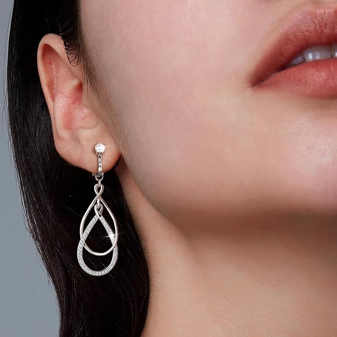 Clip on Earrings for Women Statement Drop Dangle Earrings for Women Jewelry Hypoallergenic Trendy 14K Gold/Silver Plated Earring Non Pierced Earring Jewelry Gifts Wedding Party Fashion Trendy Jewelry Gifts