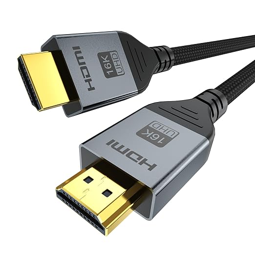 16K 8K HDMI Cable 96Gbps 3.3 FT, Ultra High Speed HDMI 2.2 Cable 16K@60Hz 8K@120Hz 4K@480Hz HDCP 2.2&2.3, Dynamic HDR, eARC,DTS:X, Compatible with Roku TV/HDTV/PS5/Blu-ray/Projector