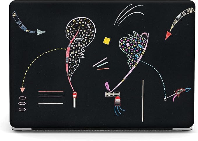 Berkin Arts for MacBook Air 15 inch Case 2025 2024 2023 Release M4 A3241 M3 A3114 M2 A2941 with Keyboard Cover & Screen Protector Naive Art Illustrated (Two Sides by Kandinsky)