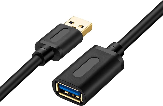 Tan QY USB 3.0 Extension Cable 15Ft, USB 3.0 High Speed Extender Cord Type A Male to A Female for PlayStation, Xbox, USB Flash Drive, Hard Drive, Card Reader,Scanner,Printer,Keyboard (15Ft)