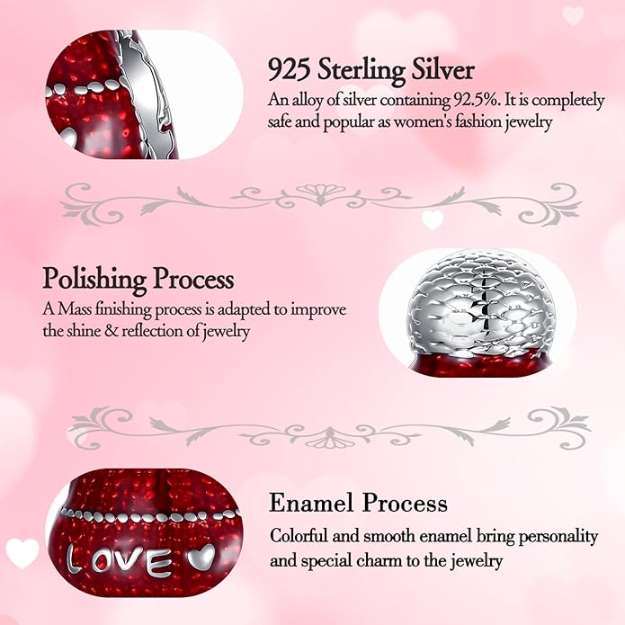 925 Sterling Silver Charms for Bracelets and Necklaces Charms for Women Fashion Jewelry for Women Friend and Mother