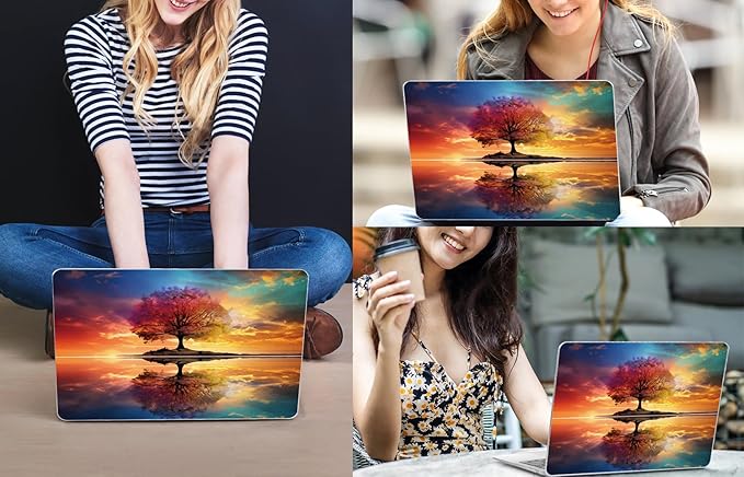 CISSOOK Compatible with MacBook Air 13.6 inch Case 2025 2024 2023 2022 Release Model A3240 A3113 A2681, Protective Plastic Hard Shell Case Cover for MacBook Air 13 inch M2 M3 M4, Tree Landscape
