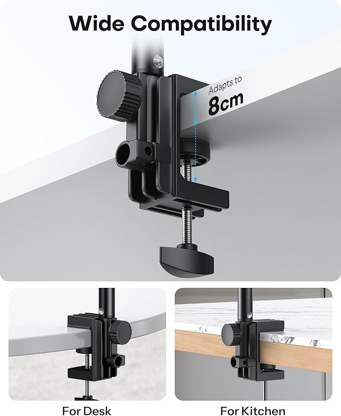 OMOTON Adjustable Tablet Stand for Desk, Tablet Mount for iPad, Phone Holder for Bed with 360° Rotation Fits for 4.7-11" iPad Pro, Air/Mini, Kindle and Phones