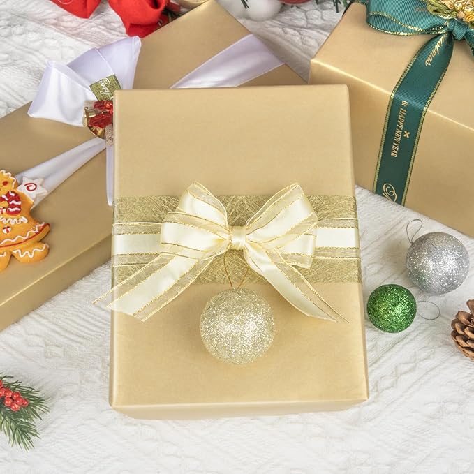 NESCCI Matte Wrapping Paper,Solid Color Pearly-Lustre Paper-5 Roll,17 Inches X 32.8 Feet Per roll.Gift Wrapping Paper,Perfect for Wedding,Valentine's Day,Birthday, Christmas,Baby Shower