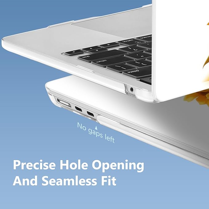 Mektron Compatible with M4 MacBook Air 15 inch Case 2025 A3241 2024 2023 M3 A3114 A2941 M2 Liquid Retina Display Touch ID, Plastic Hard Case & Keyboard Skin & Screen Protector - Cute Cow