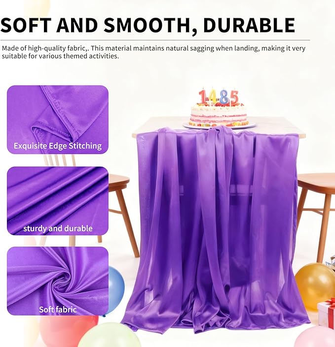5x10FT Photo Stage Backdrop 2 Panels Curtains Drapes for Photography and Party (Purple)