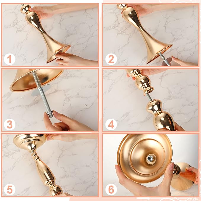 Rtteri 24 Pcs Wedding Flower Stand Bulk Wedding Centerpiece Table Decoration, Metal 20 Inch Tall Centerpieces Stand Vase Flower Arrangement Candle Holder for Reception Party Hotel Home Decor (Gold)