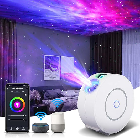 Galaxy Projector for Bedroom, Star Projector Galaxy Light, Smart APP&Voice Control, Northern Lights Projector, Nebula Lamp, Night Light Projector for Room Decor, Christmas Gifts for Grandkids Teens