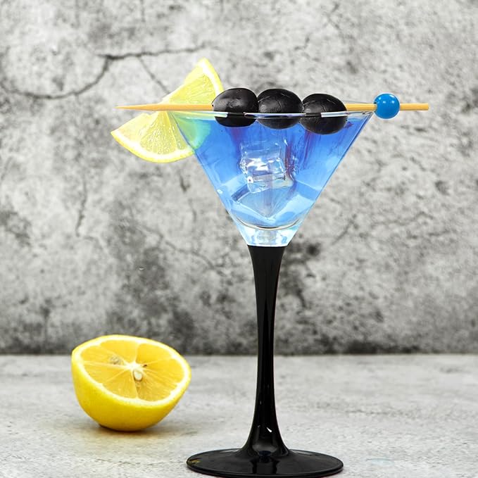 BLUE TOP 200pcs Colorful Wood Pearl Cocktail Picks for Drinks&Food,4.7Inch Fancy Cocktail Toothpicks for Appetizers/Fruit/Cakes/Cheese,Food Picks,Decorative Bamboo picks for July 4th Parties,Bar