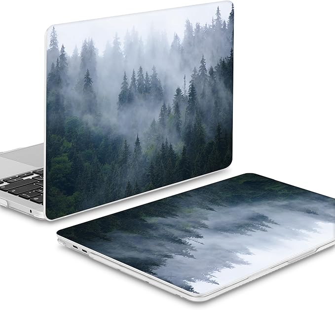 Mektron for MacBook Pro 13-inch Case 2022 2021 2020 Release A2338 M2 M1 A2289 A2251, Printing Plastic Hard Shell Cover for MacBook Pro 13.3-inch Touch Bar Fits Touch ID, Fir Forest