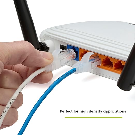 TRUECABLE Cat6 Component Rated Patch Cable, Unshielded (U/UTP), 1ft, Blue, 28AWG Solid Copper, Snagless 10G High-Speed Ethernet Cable, PoE++ 4PPoE 100W, UL Listed, RoHS-3, 5 Pack