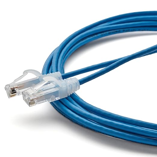 TRUECABLE Cat6 Component Rated Patch Cable, Unshielded (U/UTP), 14ft, Blue, 28AWG Solid Copper, Snagless 10G High-Speed Ethernet Cable, PoE++ 4PPoE 100W, UL Listed, RoHS-3, 1 Pack