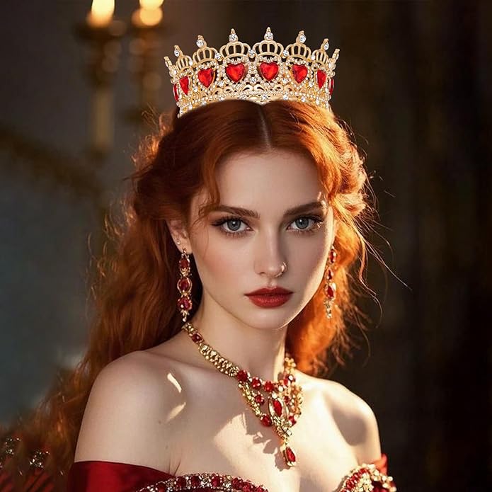 Queen Crown Rhinestone Wedding Crowns and Tiaras for Women Costume Party Hair Accessories Princess Birthday Crown Crystal Bridal Crown