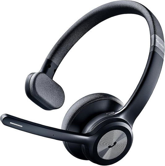 GEARit Wireless Bluetooth Headset with Mic - 35 Hrs Talk Time - for Trucker, w/Noise Cancelling Microphone & Mute Button - Easy to Set Up Wireless for Work, Phone Calls, Homes, Offices