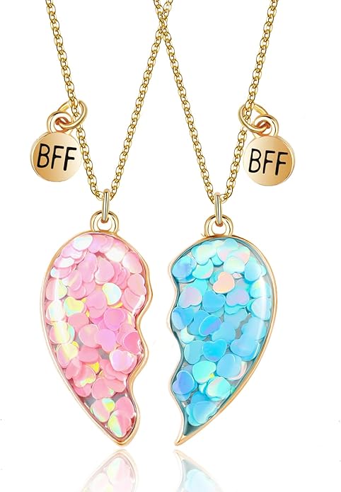Couple Heart Or Cat BFF Best Friend for Girls Puzzle Friendship Pendant Necklaces,316L Stainless Steel