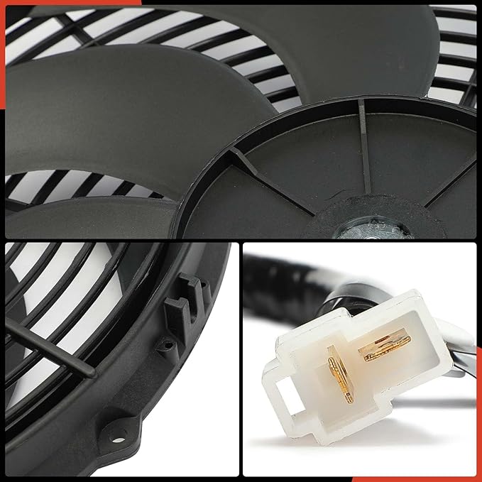 A-Premium 16'' 16 inch Slim Fan Pull Universal Electric Radiator Cooling Fan Assembly, 12V 120W with Mount Kit