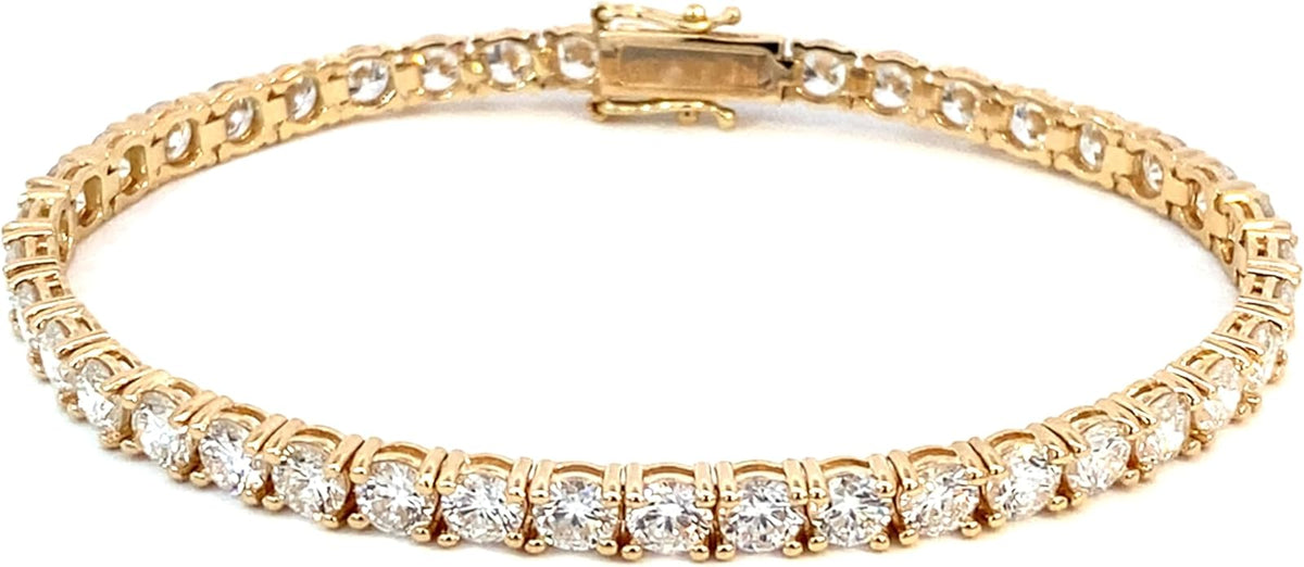 1.0-10 Carats Lab Grown Diamond Tennis Bracelet in 14K Gold, F Color & VS Clarity, Classic Diamond Bracelets for Women, part of our Premium Jewelry Signature Collection.