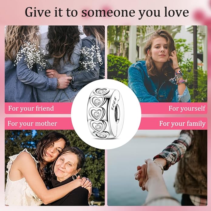 925 sterling silver bracelet necklace pendant, women's jewelry, a charming pendant suitable for matching the original bracelet, perfect for parties, birthdays, and as a jewelry gift