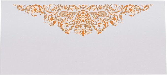 Paisley Printable Place Cards, Orange (Choose Color), Set of 150 (25 Sheets), Laser & Inkjet Printers - Wedding, Party, Dinner, and Special Events - Made in the USA