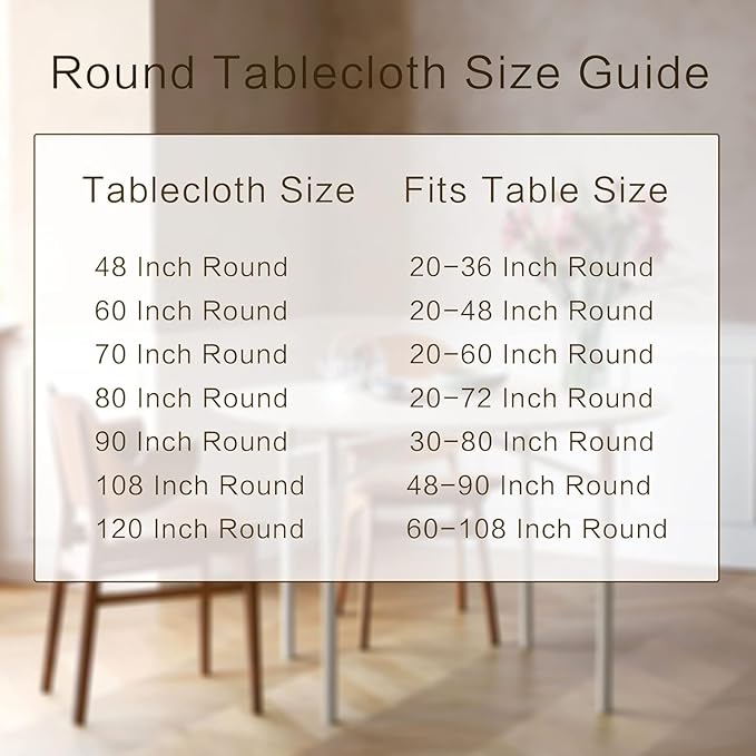 sancua Round Tablecloth - 90 Inch - Water Resistant Spill Proof Washable Polyester Table Cloth Decorative Fabric Table Cover for Dining Tables, Buffet Parties and Camping, Hunter Green
