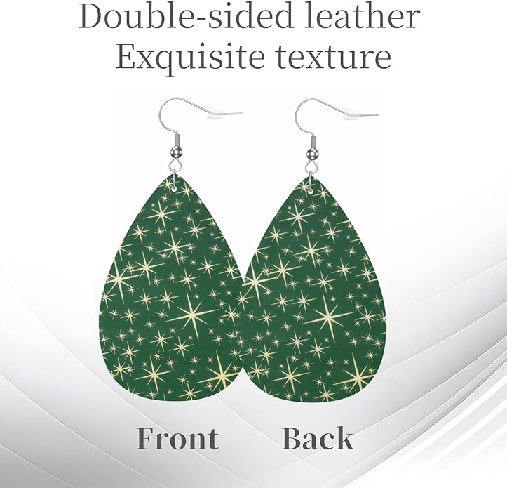 Teardrop Style Leather Earrings Outer Layer Silver Plating Hypoallergenic, Fashion Accessories Suitble Casual Outfits Parties Daily Wear for Sister Mom Wife Friends