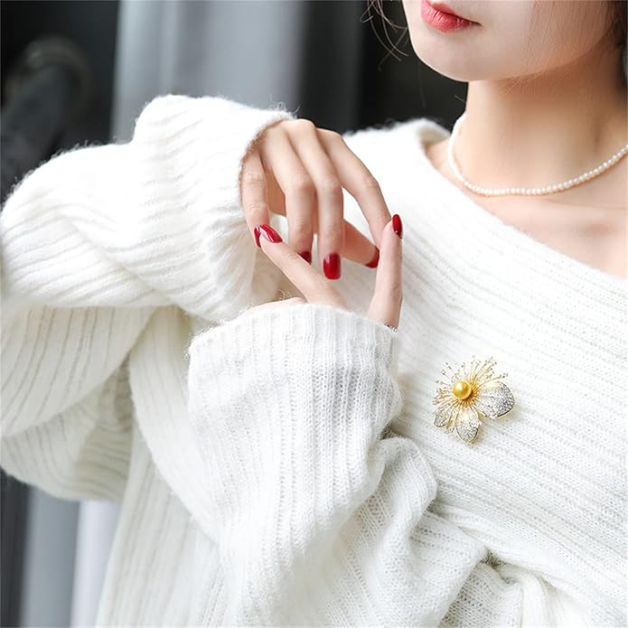 Brooch Pins For Women Fashion, Flower Brooches Jewelry For Women Floral Series Brooches And Pins Designer Lady's Costume