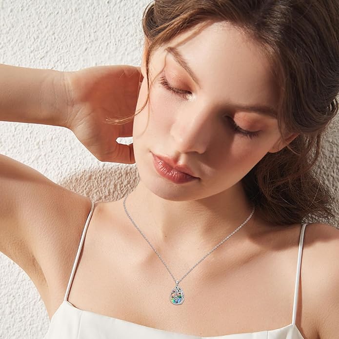 Jewish Jewelry Tree of Life Necklace 925 Jewish Sterling Silver Pendant Necklace Women Gift