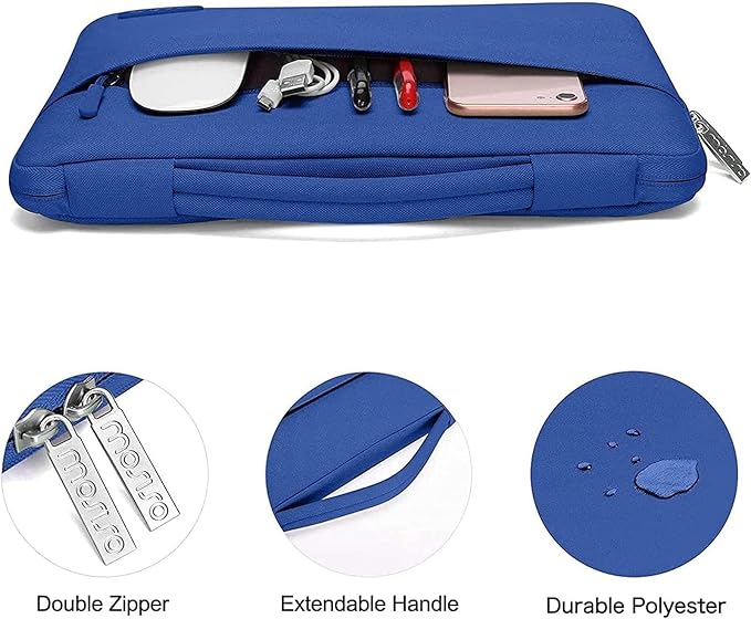 MOSISO Compatible with MacBook Air 13 inch Case 2025 2024 2023 2022 M4 A3240 M3 A3113 M2 A2681, Hard Shell&Sleeve Bag&Keyboard Skin&Webcam Cover&Screen Film for MacBook Air 13.6 inch, Royal Blue