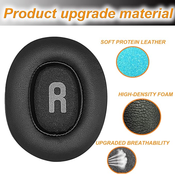 Replacement Earpads for JBL Tune 700(700BT)/710(710BT)/720(720BT)/750(750BT,750BTNC)/760(760NC)/770(770NC) Headphones, Ear Pads Cushions with Softer Noise Isolation Foam.