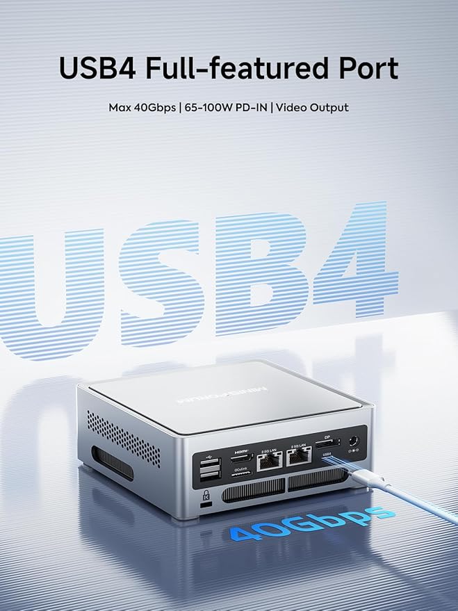 MINISFORUM NAB9 Plus Mini PC with Intel Core i9 12900HK(14C/20T, up to 5.0GHz),Mini Computer Intel lris Xe Graphics 1TB PCIe4.0 SSD 32GB DDR4,OCuLink,Triple Display with HDMI+DP+USB4, 5xUSB Port,2.5G