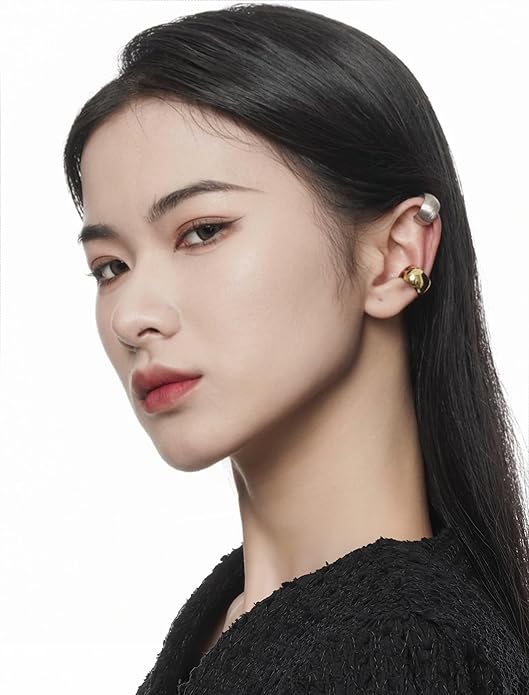 JO WISDOM Cuff Earrings 925 Sterling Silver Ear Cuff Earrings Non-Piercing Clip On Earrings Cartilage Cuff Earrings Conch Wrap Ear Cuffs Fine Jewelry for Women