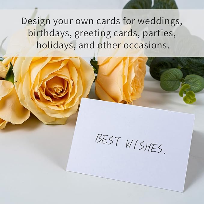 Place Cards for Table Setting - 50 Pcs White Blank Tent Place Cards for Weddings, Name Tents Placecards 3.7" x 2.48"(folded)