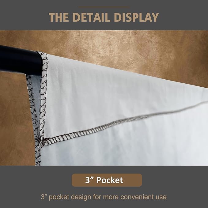 Abstract Professional Photography Backdrop for Portrait Photo Props Booth Background Photoshoot Studio with Ployester Fabric Roller Pocket on Top (8x10ft, Dark Brown,No Stand)