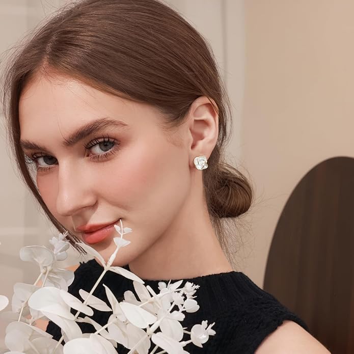 Gold Flower Statement Earrings for Women, Large Chunky Bohomian Summer Beach Floral Earring, Irregular Bold Exaggerated Earrings