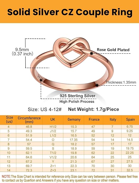 Bestyle 925 Sterling Silver Ring for Women, Minimalist Claddagh Ring Celtic Knot Ring for Women, Irish Promise Wedding Band, Gold/Rose Gold Vermeil Women Band Ring, Stackable, Gift for Her