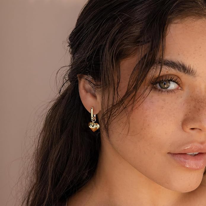 14K Gold Earring Cross Waterdrop Butterfly Heart Knot Earrings for Women Gold Silver Cross Leverback Drop Gold Silver Teardrop Hoop Dangle Earring White Gold Dangle Drop Earring