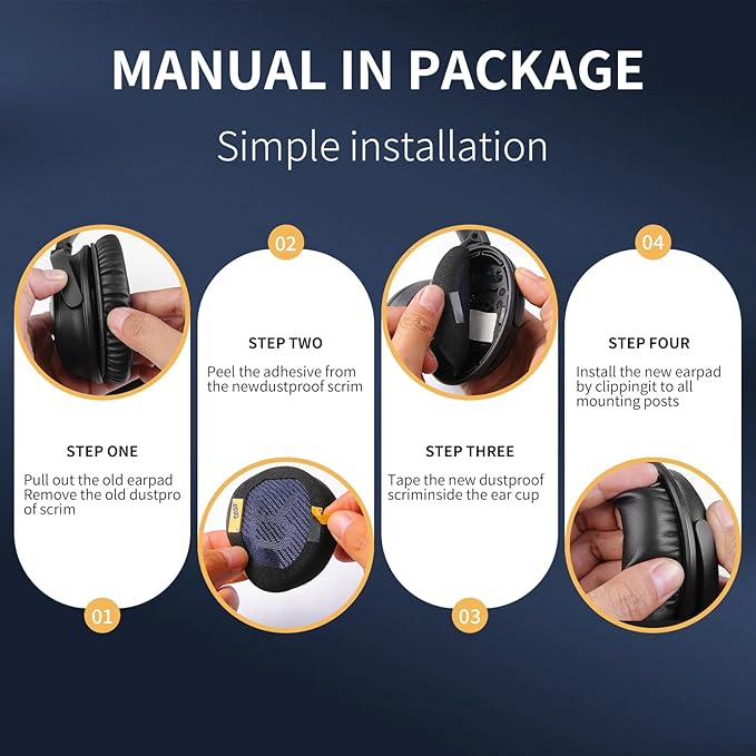 Ear Pads for Bose QC35: Durable Comfortable Noise Cancellation Replacement Cushion Earpads for Bose Quitecomfort 35 QC35 QC35 ii Headphones with Good Audio Quality